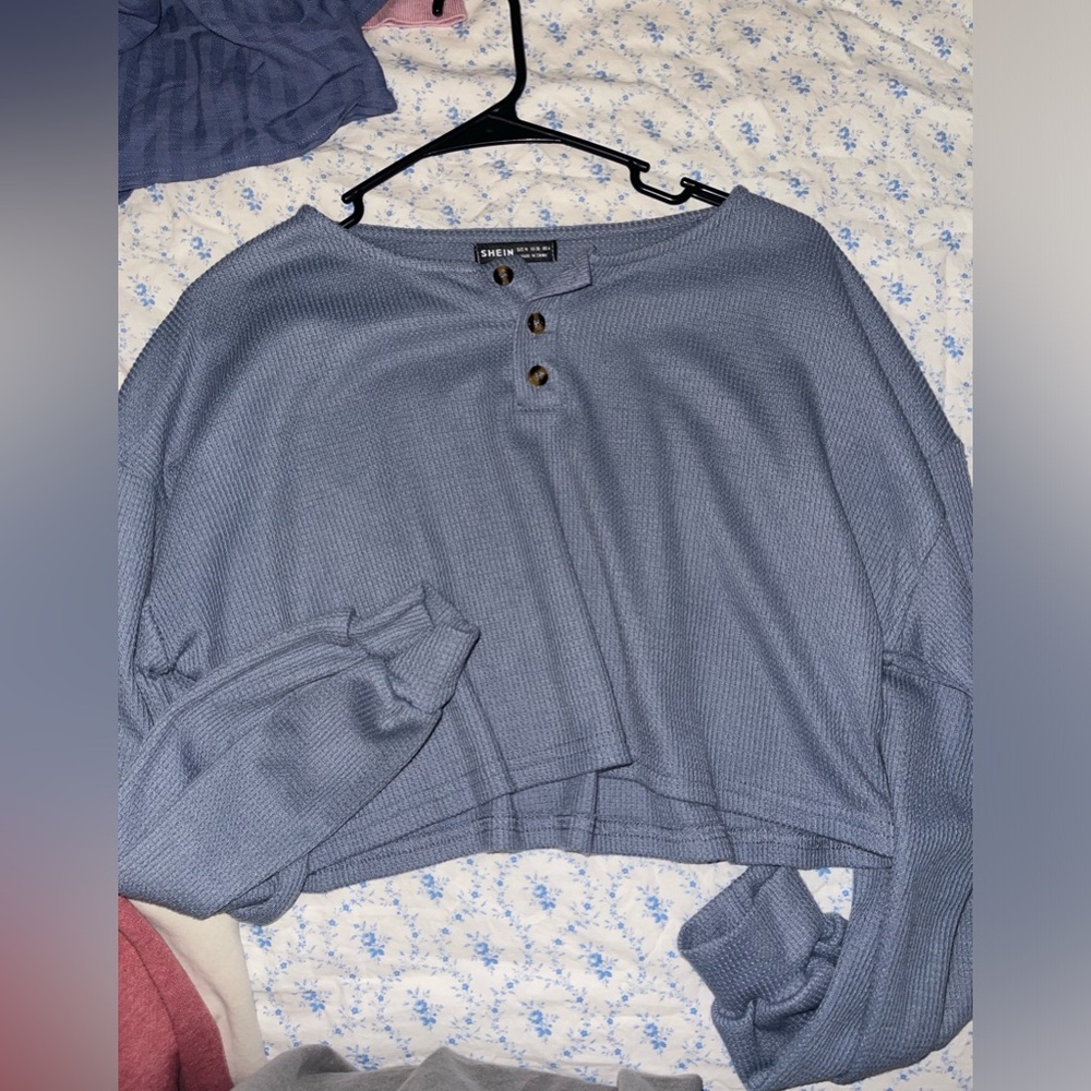 shein waffle knit top